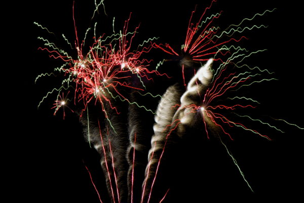 SONY DSC fireworks against a dark sky.