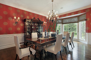 Dining Room With Red Walls