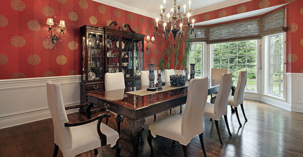 Dining Room With Red Walls