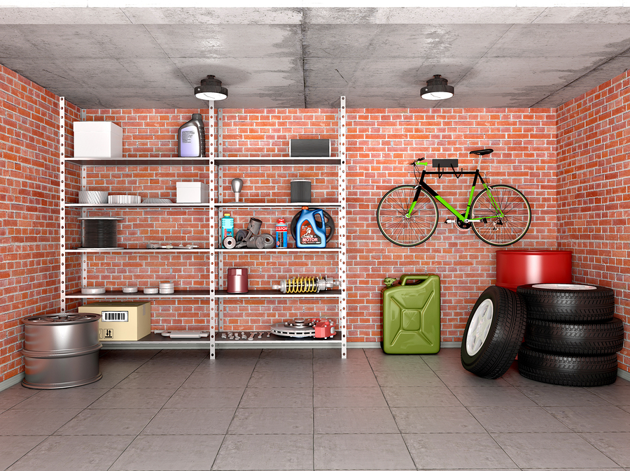Organized garage storage system for summer gear