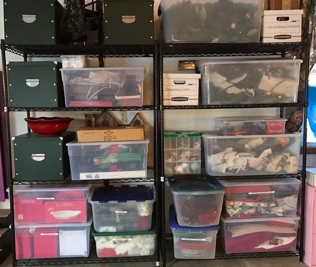 bins and shelves for garage organization